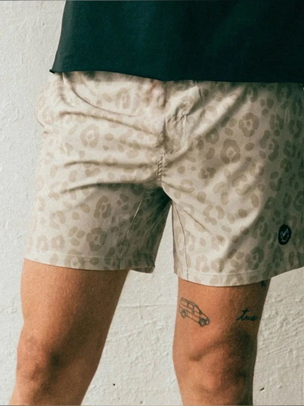 duvin design Leopard Runner Short Tan